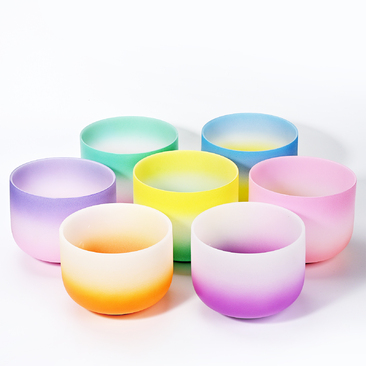 Color Frosted Crystal Singing Bowl
